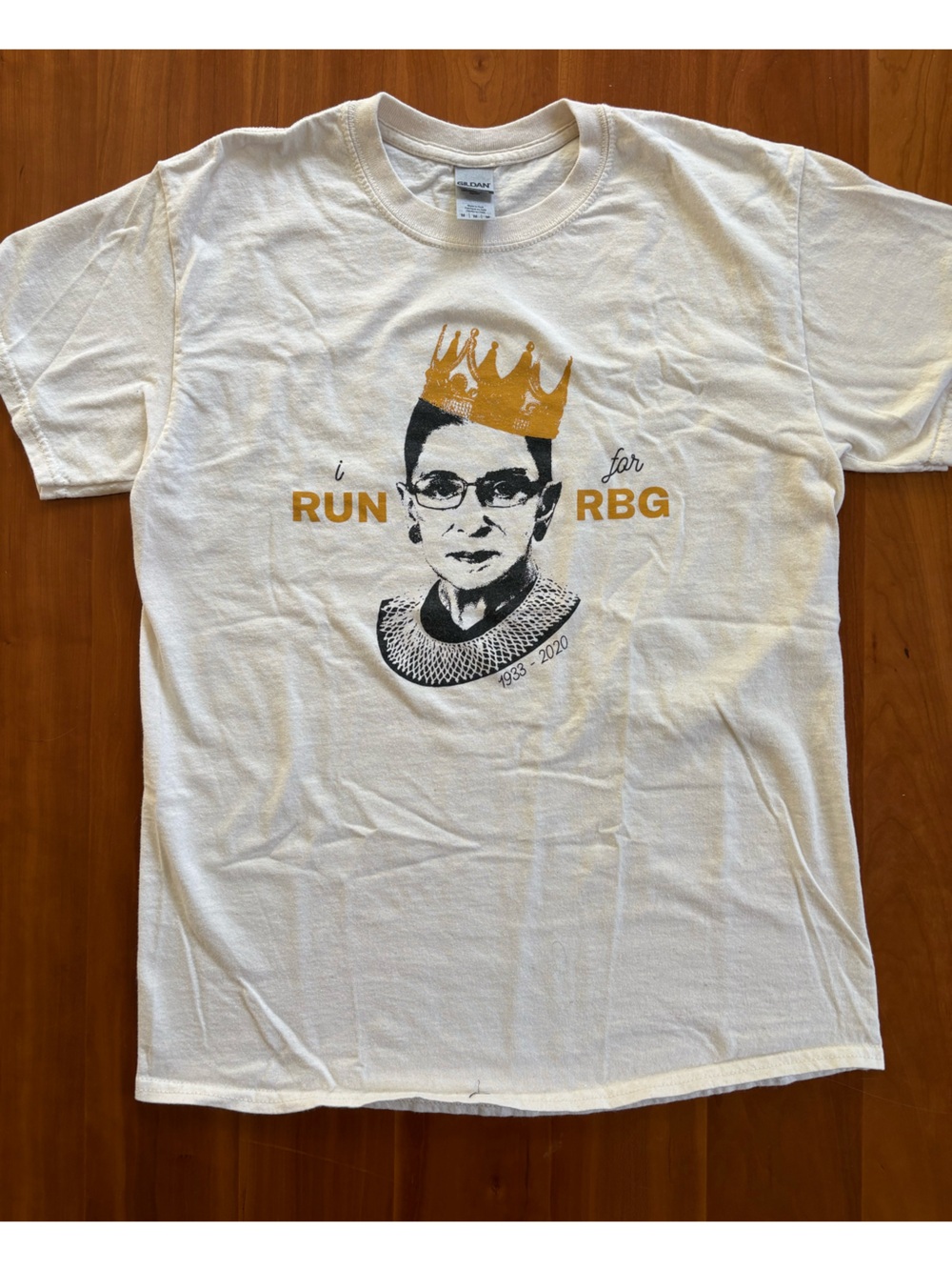 Unbranded Cream 'I Run for RBG' Graphic Tee